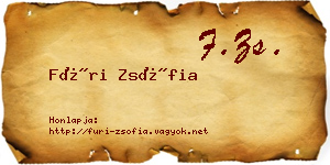 Füri Zsófia névjegykártya