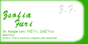 zsofia furi business card